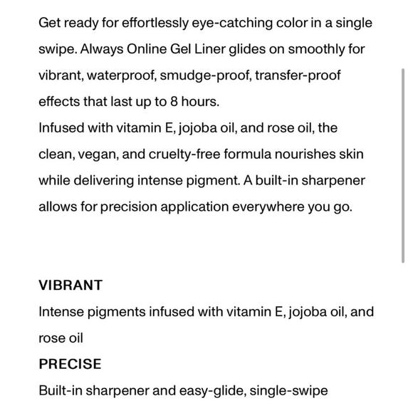 Morphe 2 Always Online Gel Liner – Gold Rush With Sharper Gold NEW - Picture 5 of 5